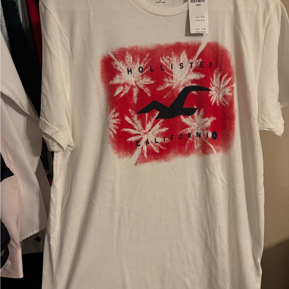 Hollister White Graphic Tee